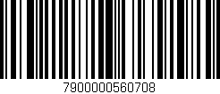 Código de barras (EAN, GTIN, SKU, ISBN): '7900000560708'