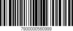 Código de barras (EAN, GTIN, SKU, ISBN): '7900000560999'