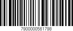 Código de barras (EAN, GTIN, SKU, ISBN): '7900000561798'