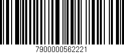 Código de barras (EAN, GTIN, SKU, ISBN): '7900000562221'