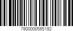 Código de barras (EAN, GTIN, SKU, ISBN): '7900000565192'