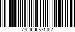 Código de barras (EAN, GTIN, SKU, ISBN): '7900000571087'
