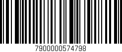 Código de barras (EAN, GTIN, SKU, ISBN): '7900000574798'
