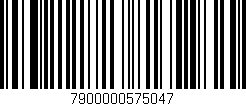 Código de barras (EAN, GTIN, SKU, ISBN): '7900000575047'