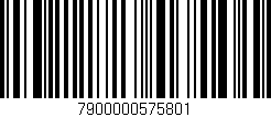 Código de barras (EAN, GTIN, SKU, ISBN): '7900000575801'