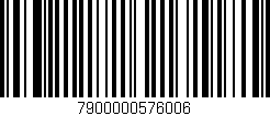 Código de barras (EAN, GTIN, SKU, ISBN): '7900000576006'