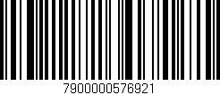 Código de barras (EAN, GTIN, SKU, ISBN): '7900000576921'