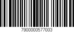 Código de barras (EAN, GTIN, SKU, ISBN): '7900000577003'