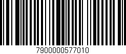 Código de barras (EAN, GTIN, SKU, ISBN): '7900000577010'