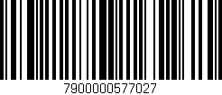 Código de barras (EAN, GTIN, SKU, ISBN): '7900000577027'