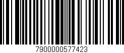 Código de barras (EAN, GTIN, SKU, ISBN): '7900000577423'
