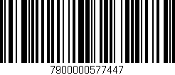 Código de barras (EAN, GTIN, SKU, ISBN): '7900000577447'