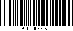 Código de barras (EAN, GTIN, SKU, ISBN): '7900000577539'