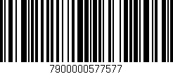 Código de barras (EAN, GTIN, SKU, ISBN): '7900000577577'