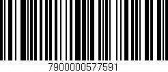 Código de barras (EAN, GTIN, SKU, ISBN): '7900000577591'