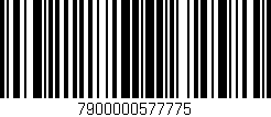 Código de barras (EAN, GTIN, SKU, ISBN): '7900000577775'