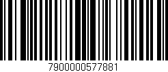 Código de barras (EAN, GTIN, SKU, ISBN): '7900000577881'