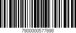 Código de barras (EAN, GTIN, SKU, ISBN): '7900000577898'