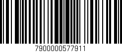 Código de barras (EAN, GTIN, SKU, ISBN): '7900000577911'