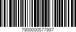 Código de barras (EAN, GTIN, SKU, ISBN): '7900000577997'