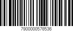 Código de barras (EAN, GTIN, SKU, ISBN): '7900000578536'