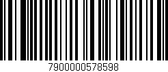 Código de barras (EAN, GTIN, SKU, ISBN): '7900000578598'