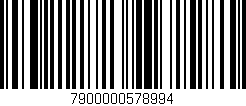 Código de barras (EAN, GTIN, SKU, ISBN): '7900000578994'