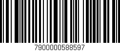 Código de barras (EAN, GTIN, SKU, ISBN): '7900000588597'
