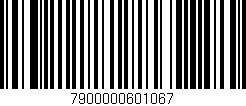 Código de barras (EAN, GTIN, SKU, ISBN): '7900000601067'