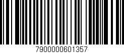 Código de barras (EAN, GTIN, SKU, ISBN): '7900000601357'