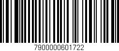 Código de barras (EAN, GTIN, SKU, ISBN): '7900000601722'