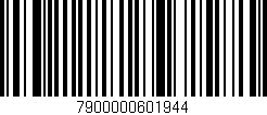 Código de barras (EAN, GTIN, SKU, ISBN): '7900000601944'