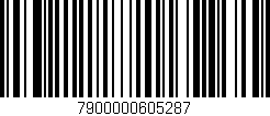 Código de barras (EAN, GTIN, SKU, ISBN): '7900000605287'