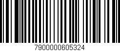 Código de barras (EAN, GTIN, SKU, ISBN): '7900000605324'