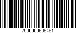 Código de barras (EAN, GTIN, SKU, ISBN): '7900000605461'