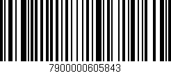 Código de barras (EAN, GTIN, SKU, ISBN): '7900000605843'