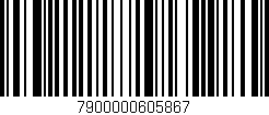 Código de barras (EAN, GTIN, SKU, ISBN): '7900000605867'