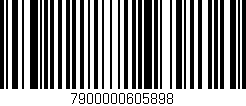 Código de barras (EAN, GTIN, SKU, ISBN): '7900000605898'
