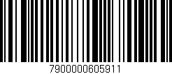 Código de barras (EAN, GTIN, SKU, ISBN): '7900000605911'