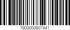 Código de barras (EAN, GTIN, SKU, ISBN): '7900000607441'