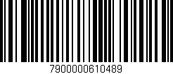 Código de barras (EAN, GTIN, SKU, ISBN): '7900000610489'