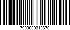 Código de barras (EAN, GTIN, SKU, ISBN): '7900000610670'