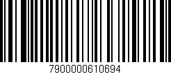 Código de barras (EAN, GTIN, SKU, ISBN): '7900000610694'