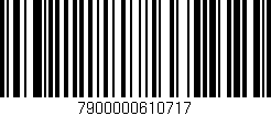 Código de barras (EAN, GTIN, SKU, ISBN): '7900000610717'