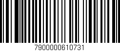 Código de barras (EAN, GTIN, SKU, ISBN): '7900000610731'