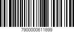 Código de barras (EAN, GTIN, SKU, ISBN): '7900000611899'