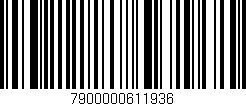 Código de barras (EAN, GTIN, SKU, ISBN): '7900000611936'
