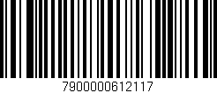 Código de barras (EAN, GTIN, SKU, ISBN): '7900000612117'