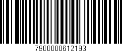 Código de barras (EAN, GTIN, SKU, ISBN): '7900000612193'