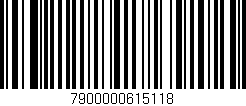 Código de barras (EAN, GTIN, SKU, ISBN): '7900000615118'